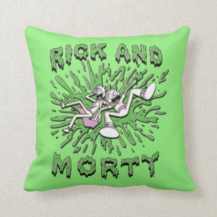 RICK AND MORTY™   Falling Into Acid Vat Throw Pillow
