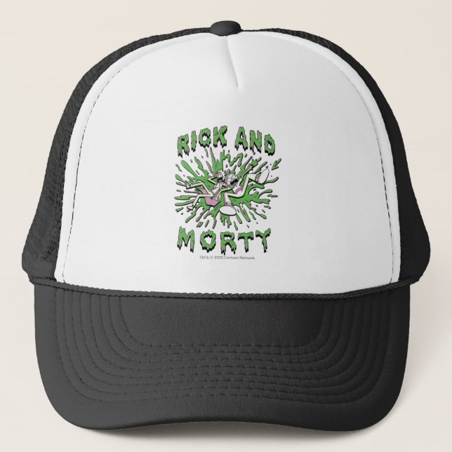 RICK AND MORTY™ | Falling Into Acid Vat Trucker Hat (Front)