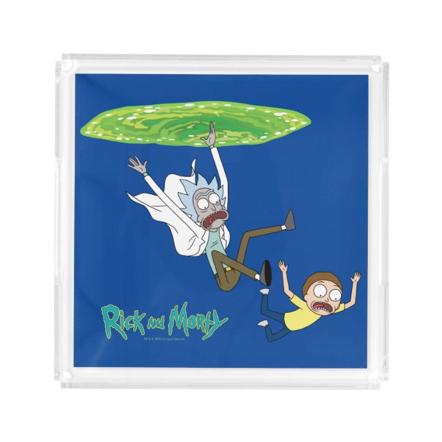 RICK AND MORTY™ | Falling Out Of Portal Acrylic Tray (Front)