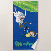 RICK AND MORTY™ | Falling Out Of Portal Beach Towel