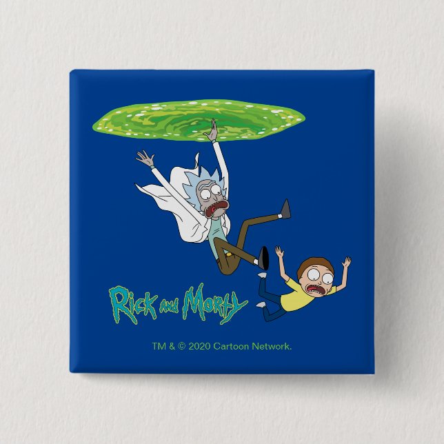 RICK AND MORTY™ | Falling Out Of Portal Button (Front)