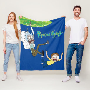 RICK AND MORTY™ Falling Out Of Portal Fleece Blanket
