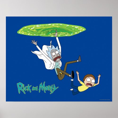 RICK AND MORTY  Falling Out Of Portal Poster