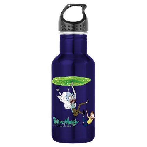 RICK AND MORTY  Falling Out Of Portal Stainless Steel Water Bottle