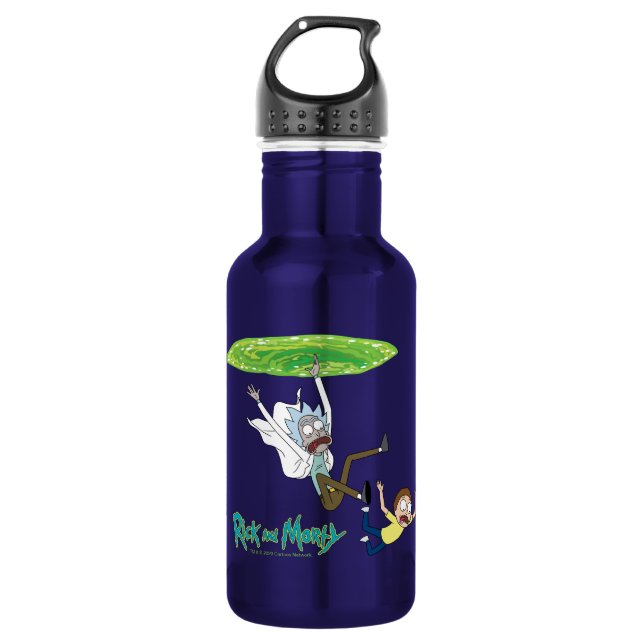 RICK AND MORTY™ | Falling Out Of Portal Stainless Steel Water Bottle (Front)