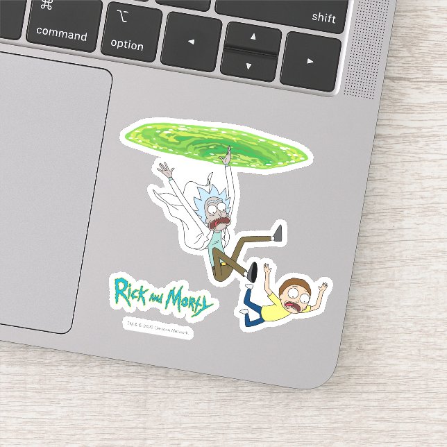 RICK AND MORTY™ | Falling Out Of Portal Sticker (Detail)