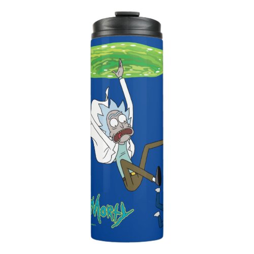 RICK AND MORTY  Falling Out Of Portal Thermal Tumbler