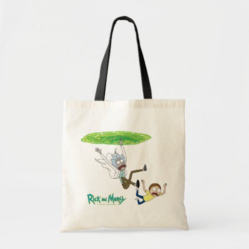 RICK AND MORTY  Falling Out Of Portal Tote Bag