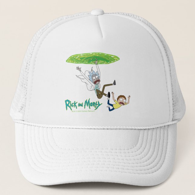 RICK AND MORTY™ | Falling Out Of Portal Trucker Hat (Front)