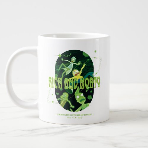 Rick and Morty Falling Quote Badge Giant Coffee Mug