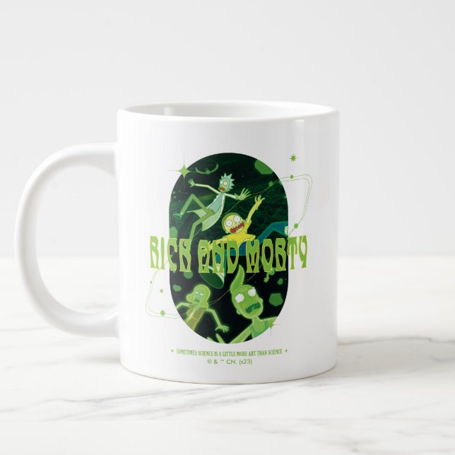 Rick and Morty Falling Quote Badge Giant Coffee Mug (Left)