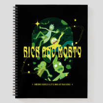 Rick and Morty Falling Quote Badge Notebook