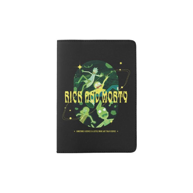 Rick and Morty Falling Quote Badge Passport Holder (Front)