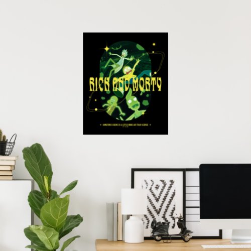 Rick and Morty Falling Quote Badge Poster