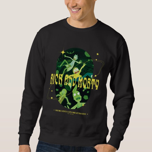 Rick and Morty Falling Quote Badge Sweatshirt (Front)