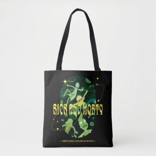 Rick and Morty Falling Quote Badge Tote Bag