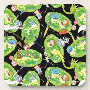 RICK AND MORTY™   Falling Through Portals Patter Beverage Coaster