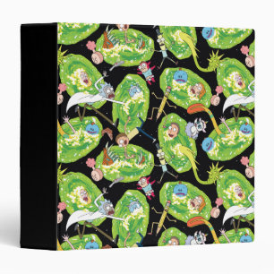 RICK AND MORTY™   Falling Through Portals Pattern 3 Ring Binder