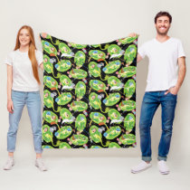 RICK AND MORTY™ | Falling Through Portals Pattern Fleece Blanket