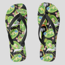 RICK AND MORTY™ | Falling Through Portals Pattern Flip Flops