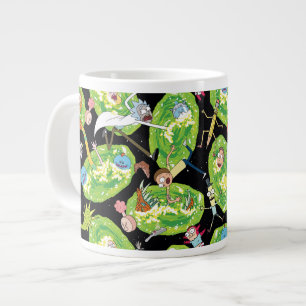 RICK AND MORTY™   Falling Through Portals Pattern Giant Coffee Mug