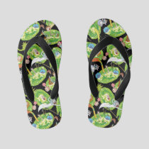 RICK AND MORTY™ | Falling Through Portals Pattern Kid's Flip Flops