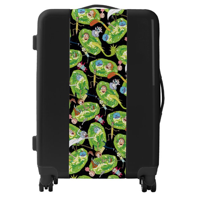 RICK AND MORTY™ | Falling Through Portals Pattern Luggage (Front)