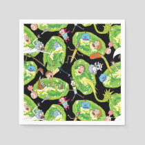 RICK AND MORTY™ | Falling Through Portals Pattern Napkins