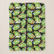 RICK AND MORTY™ | Falling Through Portals Pattern Sherpa Blanket