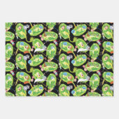 RICK AND MORTY™ | Falling Through Portals Pattern Wrapping Paper Sheets (Front 3)
