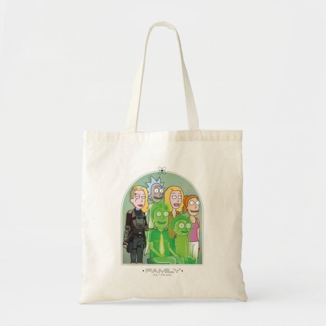 Rick and Morty Family Graphic Tote Bag (Front)