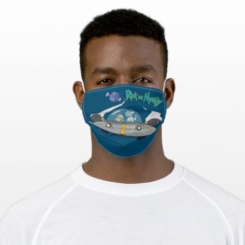 RICK AND MORTY  Flying Off In Space Ship Adult Cloth Face Mask