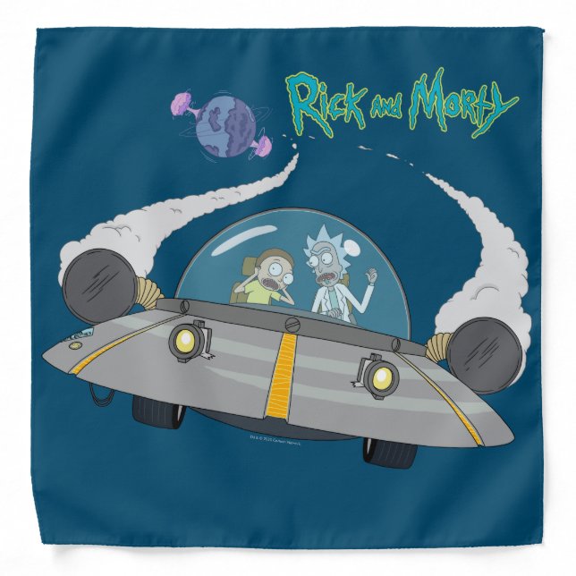 RICK AND MORTY™ | Flying Off In Space Ship Bandana (Front)