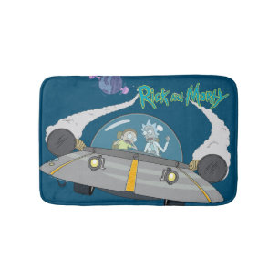 RICK AND MORTY™ Flying Off In Space Ship Bath Mat