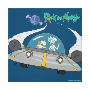 RICK AND MORTY™   Flying Off In Space Ship Canvas Print