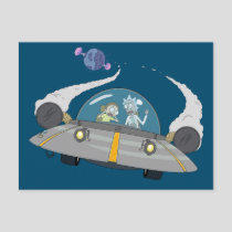 RICK AND MORTY™ | Flying Off In Space Ship Invitation Postcard