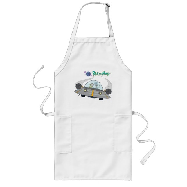 RICK AND MORTY™ | Flying Off In Space Ship Long Apron (Front)