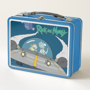 RICK AND MORTY™ Flying Off In Space Ship Metal Lunch Box