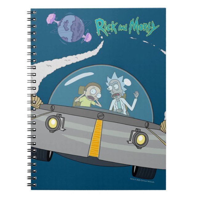 RICK AND MORTY™ | Flying Off In Space Ship Notebook (Front)