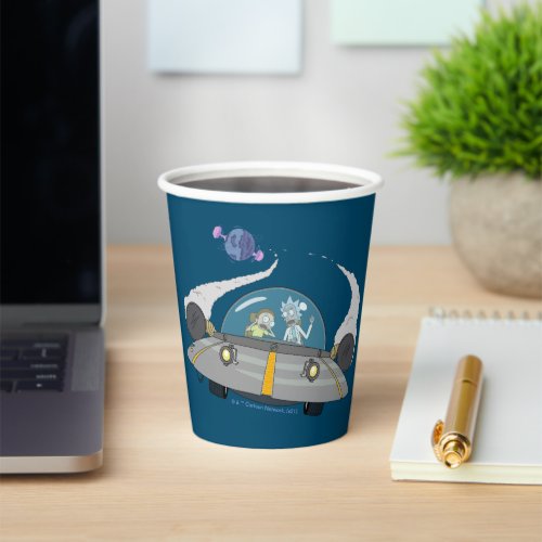 RICK AND MORTY  Flying Off In Space Ship Paper Cups