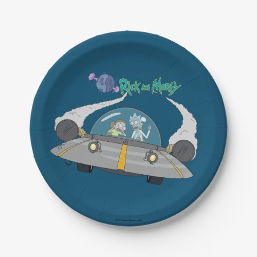RICK AND MORTY  Flying Off In Space Ship Paper Plates