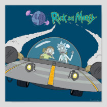 RICK AND MORTY™ | Flying Off In Space Ship Poster
