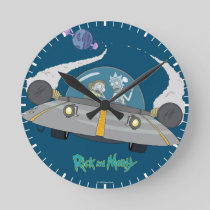 RICK AND MORTY™ | Flying Off In Space Ship Round Clock
