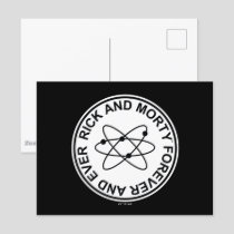 Rick and Morty Forever and Ever Atomic Badge Postcard
