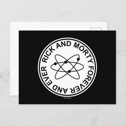 Rick and Morty Forever and Ever Atomic Badge Postcard