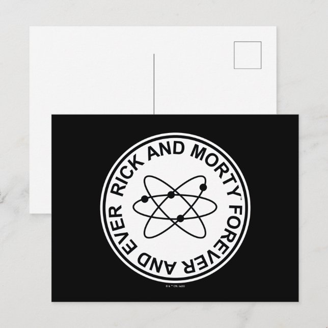 Rick and Morty Forever and Ever Atomic Badge Postcard (Front/Back)