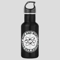 Rick and Morty Forever and Ever Atomic Badge Stainless Steel Water Bottle