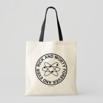 Rick and Morty Forever and Ever Atomic Badge Tote Bag