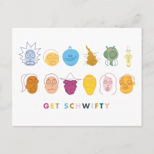 RICK AND MORTY  Get Schwifty Invitation Postcard