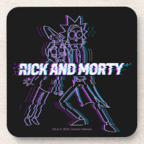 RICK AND MORTY™ | Glitched Rick And Morty Beverage Coaster